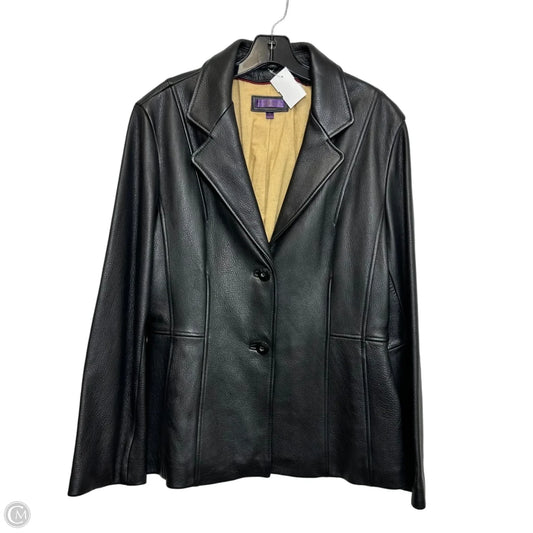 Jacket Leather By Wilsons Leather In Black, Size: L