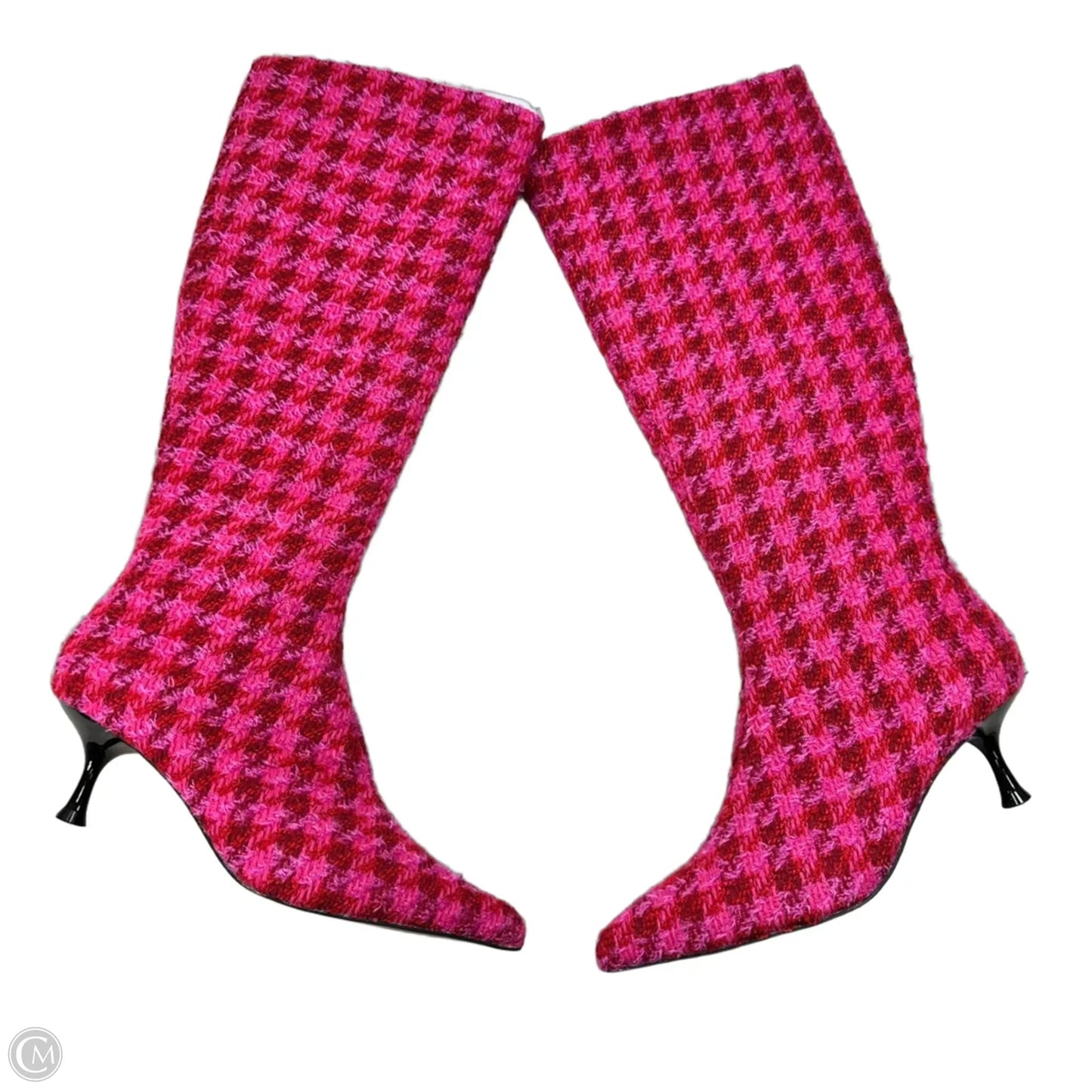 Boots Knee Heels By Betsey Johnson In Pink, Size: 8