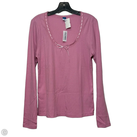 Top Long Sleeve By Old Navy In Pink, Size: L