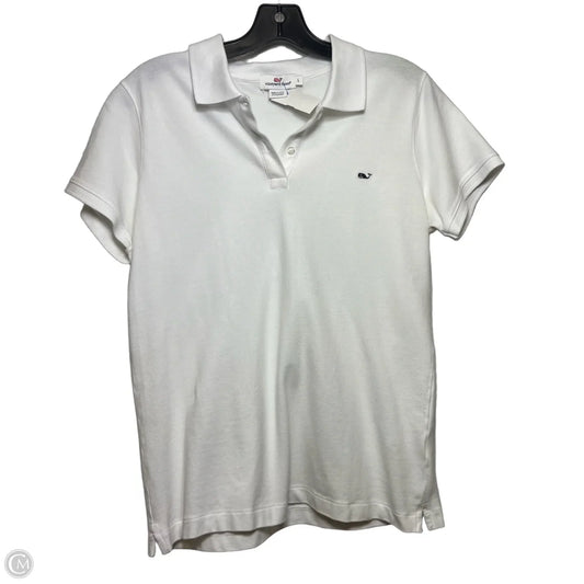 Top Short Sleeve By Vineyard Vines In White, Size: L