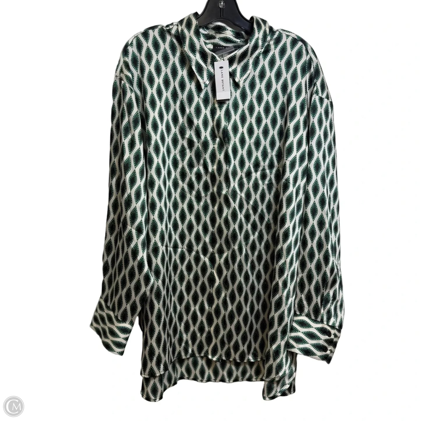 Top Long Sleeve By Lane Bryant In Green, Size: 2x
