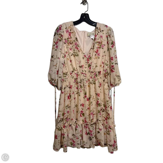 Dress Casual Short By Taylor In Floral Print, Size: Xl