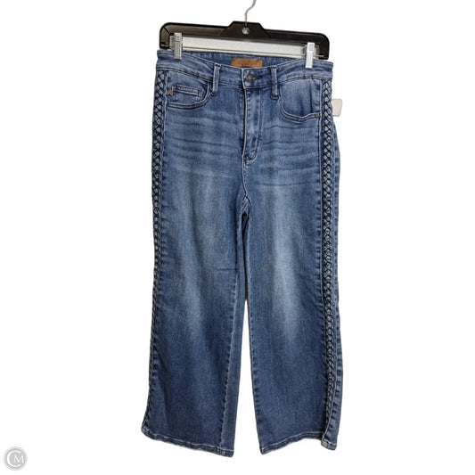 Jeans Wide Leg By Judy Blue In Blue Denim, Size: 8