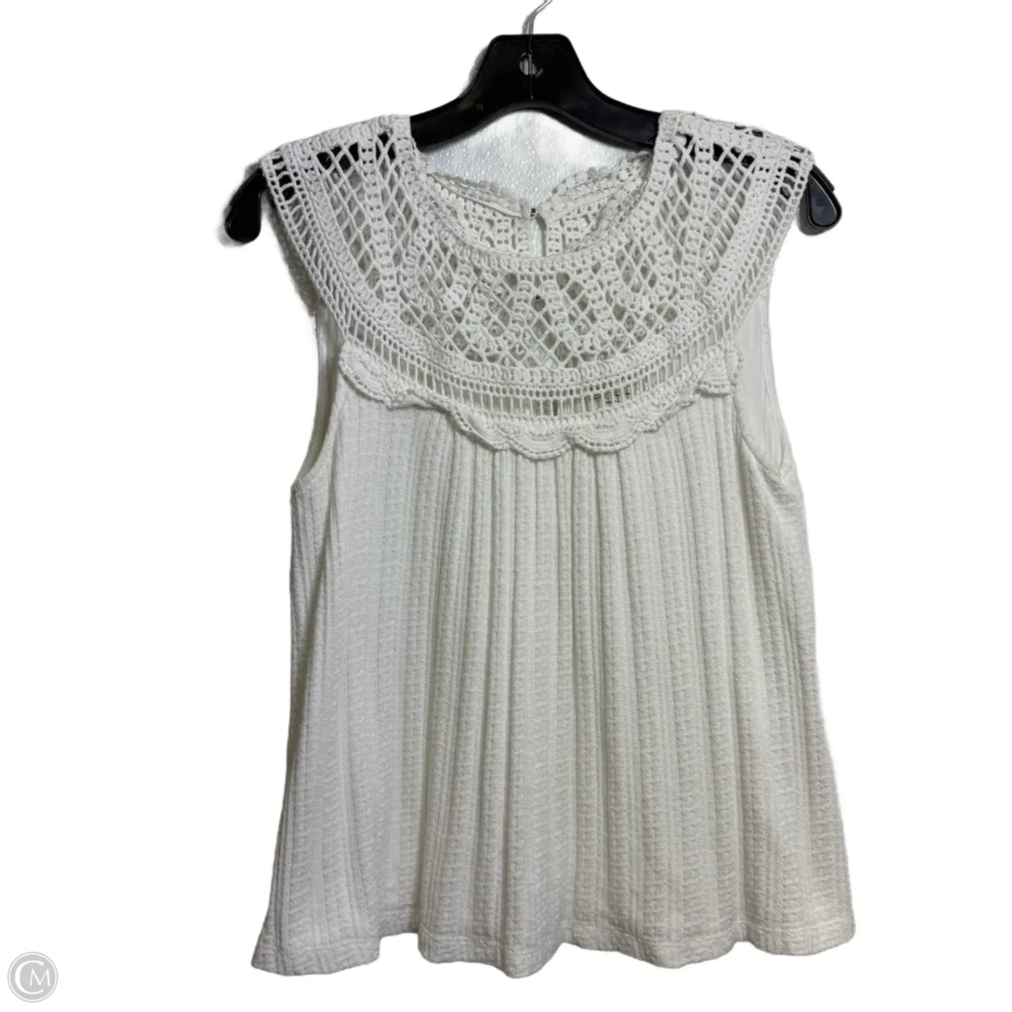 Top Sleeveless By Anthropologie In White, Size: Xs