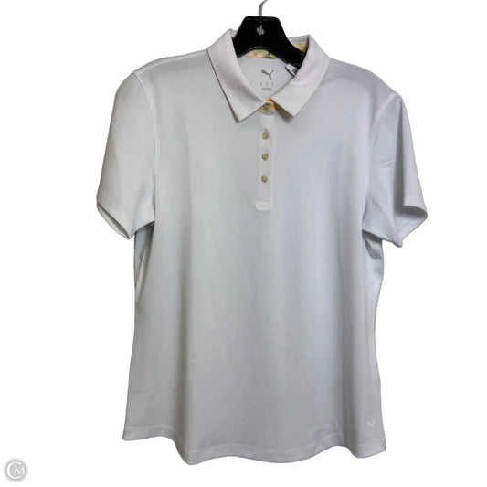 Top Short Sleeve By Puma In White, Size: M