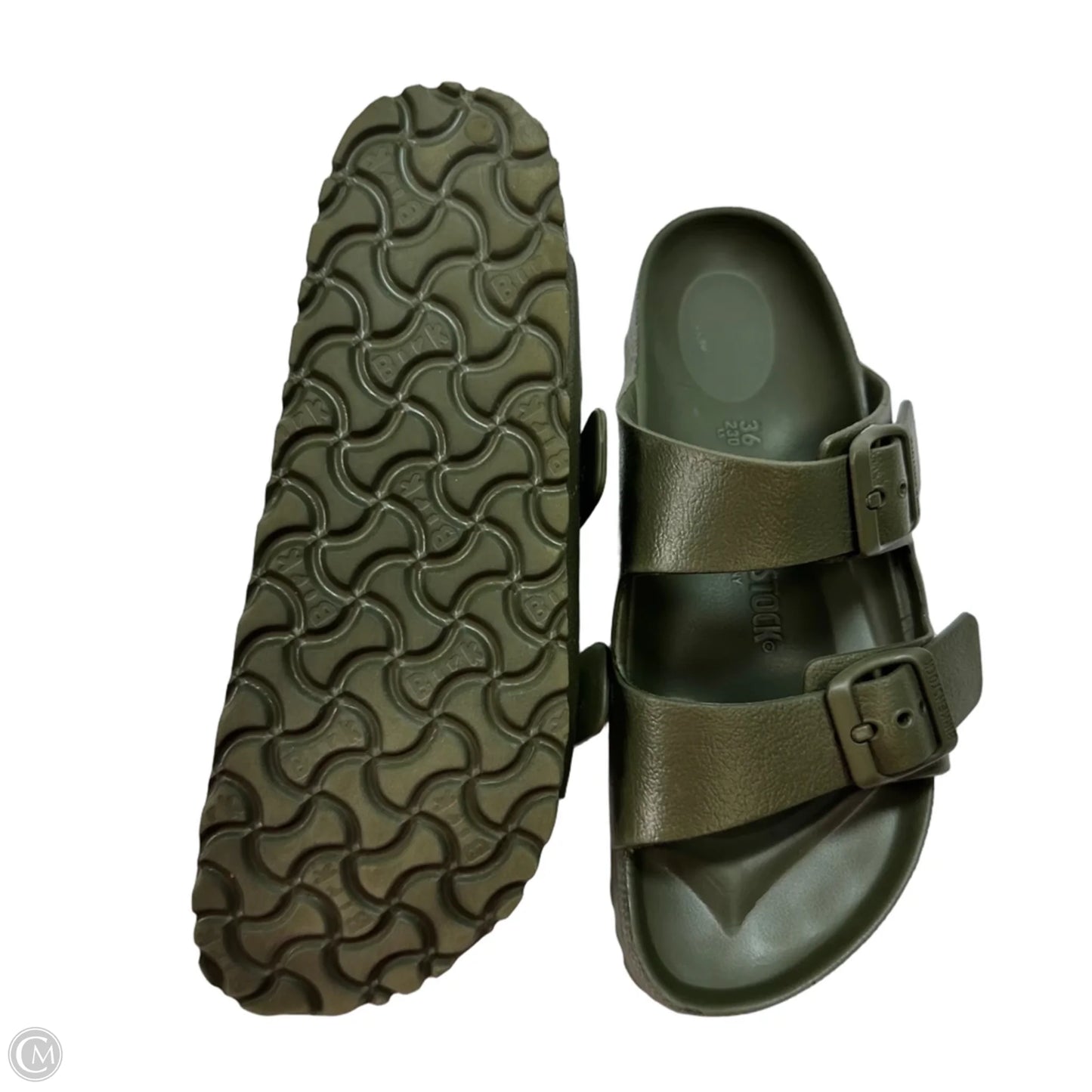 Sandals Flats By Birkenstock In Green, Size: 5