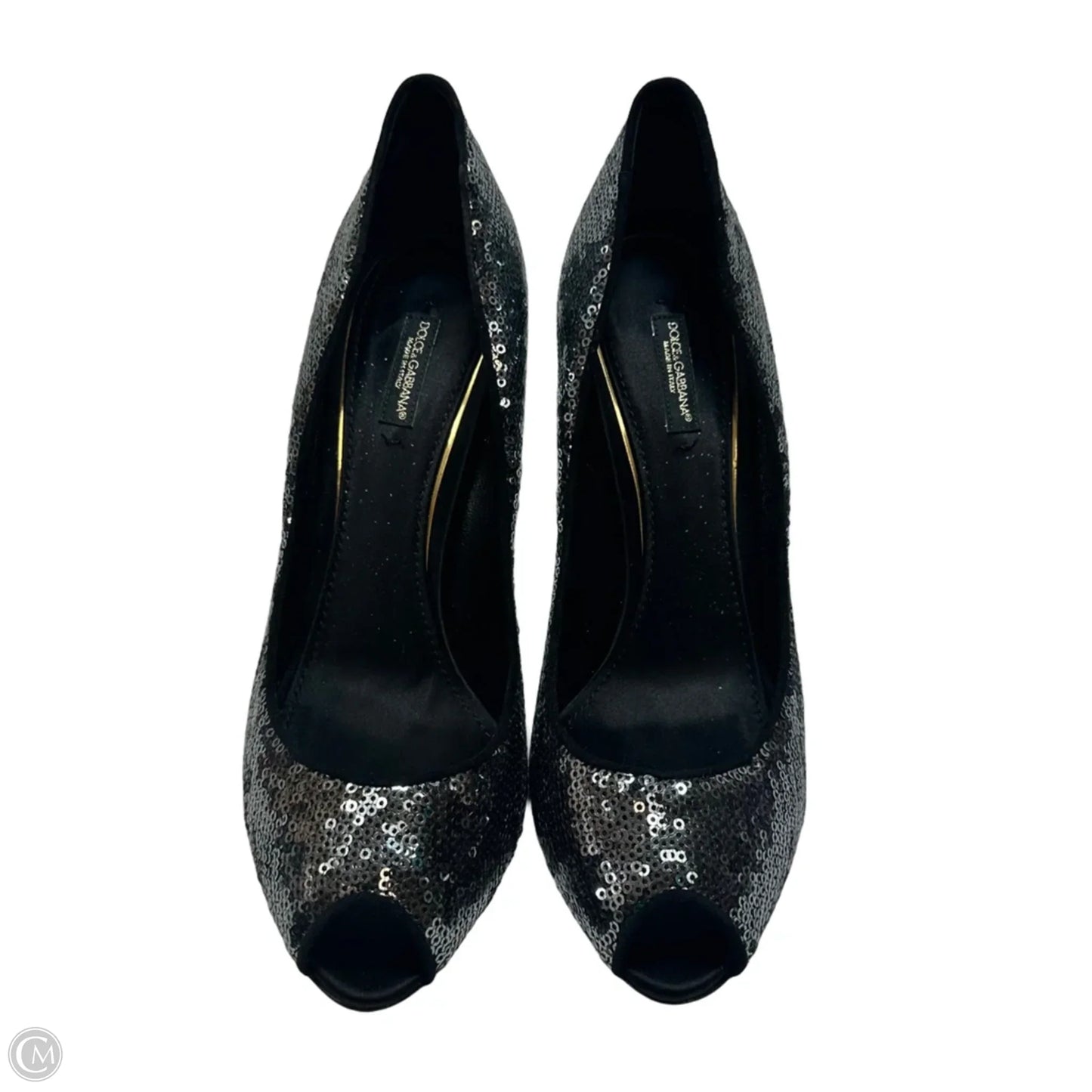 REDUCED/Final Sale: Shoes Heels Luxury Designer By Dolce And Gabbana In Black, Size: 9