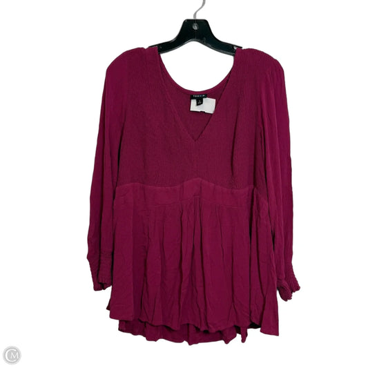 Top Long Sleeve By Torrid In Purple, Size: 2x