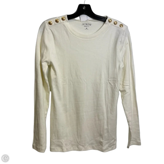 Top Long Sleeve By J. Crew In White, Size: M