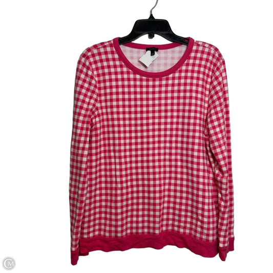 Top Long Sleeve By Talbots In Plaid Pattern, Size: L