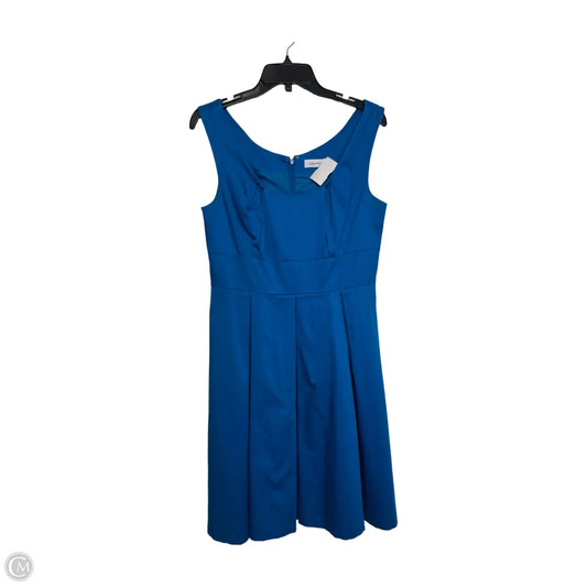 Dress Casual Midi By Calvin Klein In Blue, Size: 10