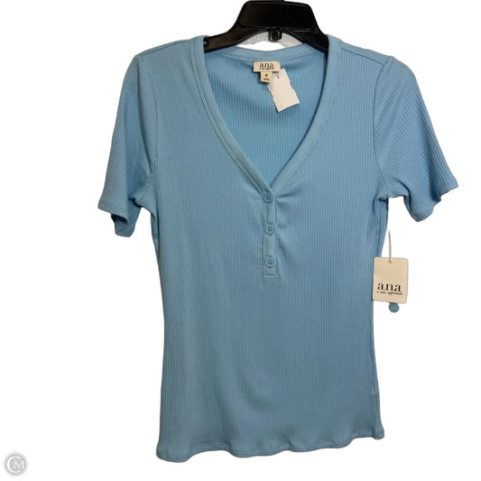 Top Short Sleeve By Ana In Blue, Size: M