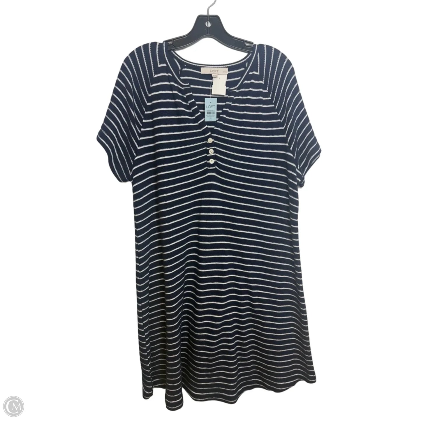 Dress Casual Short By Loft In Striped Pattern, Size: Xlp