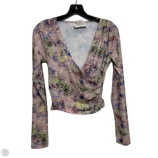 Top Long Sleeve By Calia In Floral Print, Size: S