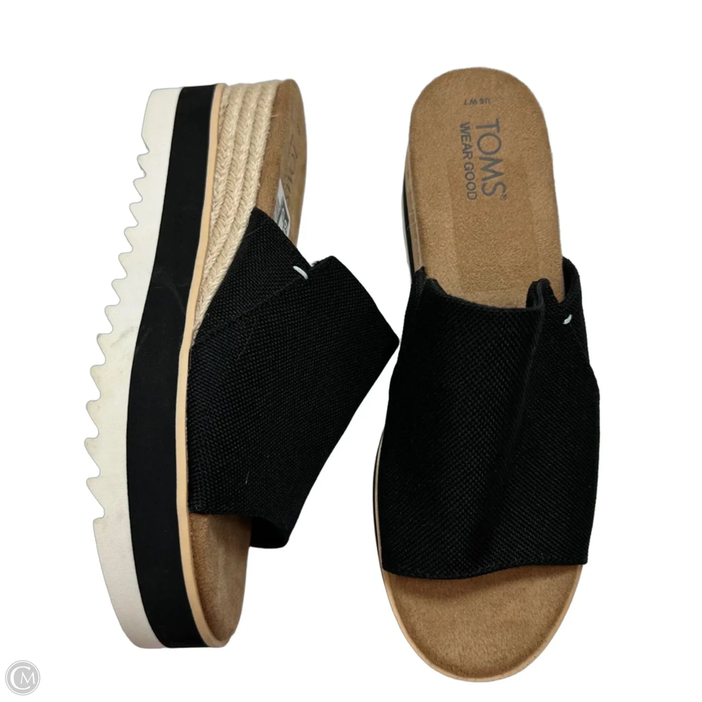 Sandals Heels Platform By Toms In Black, Size: 7