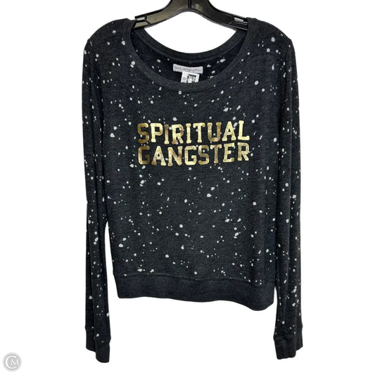 Top Long Sleeve By Spiritual Gangster In Gray, Size: S