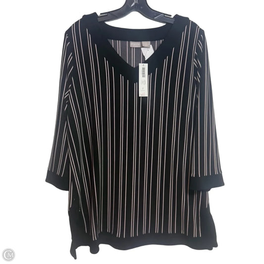 Top Long Sleeve By Chicos In Black, Size: 2x