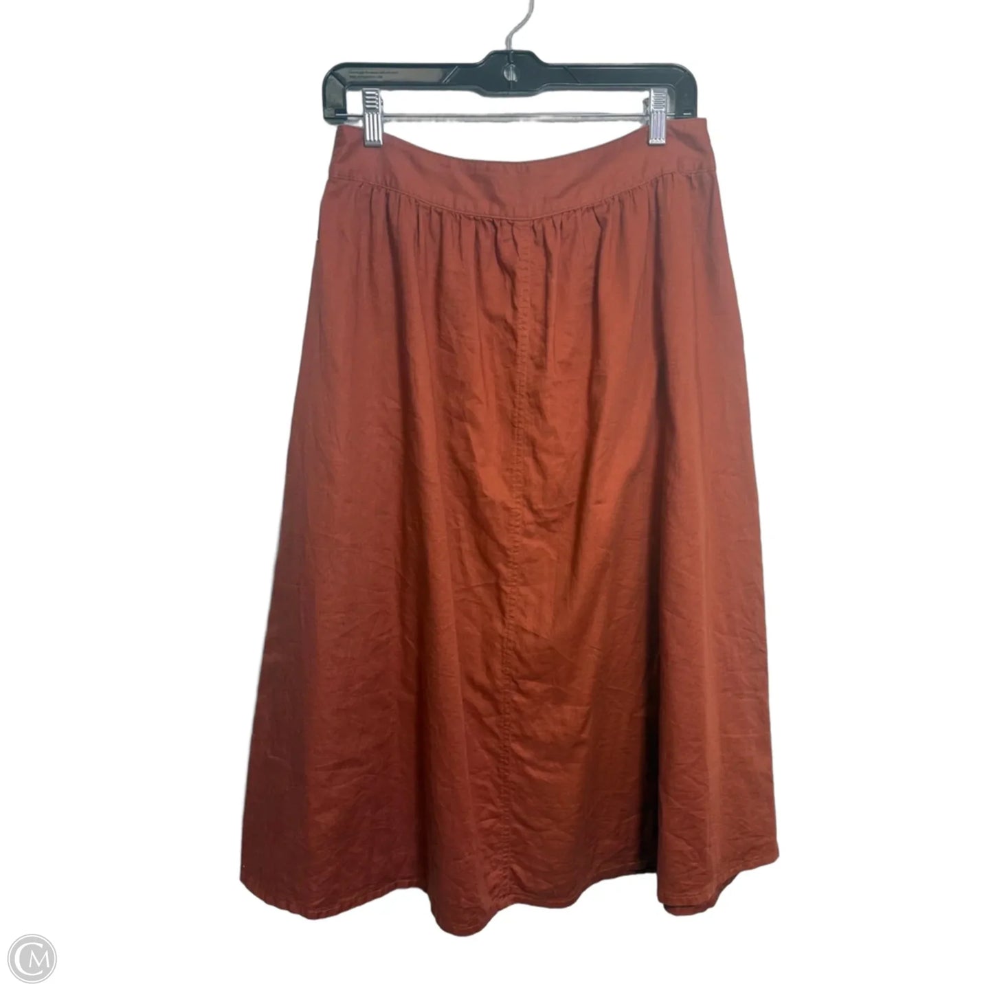 Skirt Midi By Madewell In Orange, Size: 8