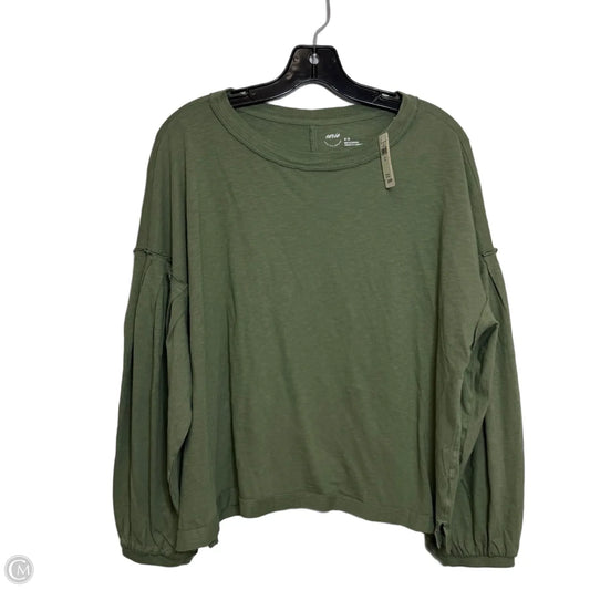 Top Long Sleeve By Aerie In Green, Size: M