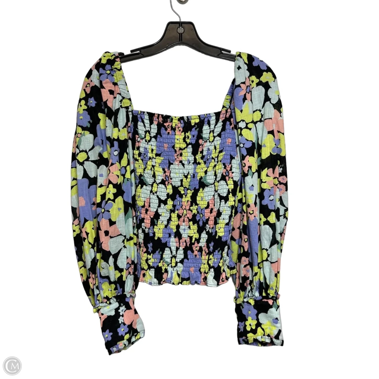 Top Long Sleeve By Free People In Floral Print, Size: Xs