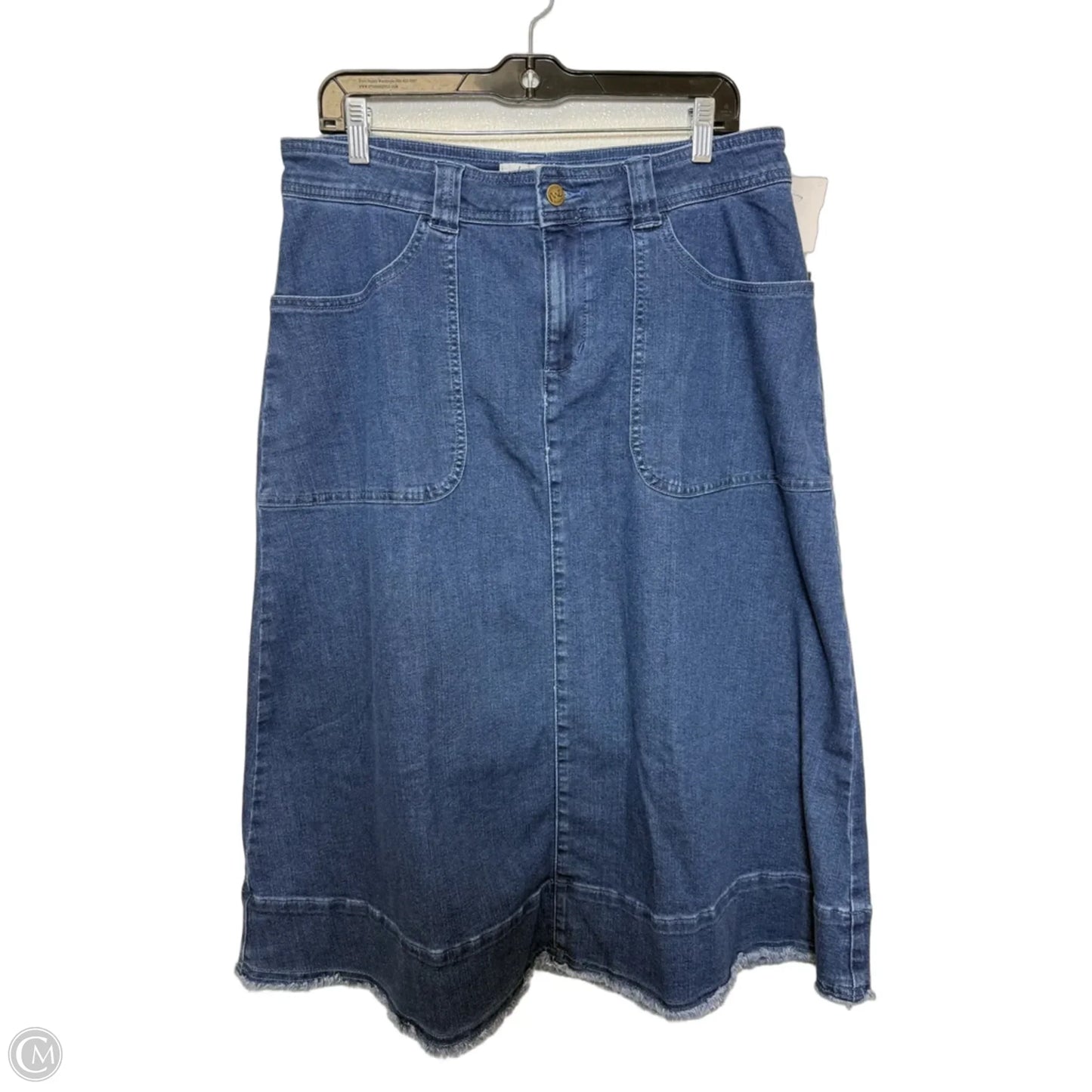 Skirt Maxi By Clothes Mentor In Blue Denim, Size: 12p