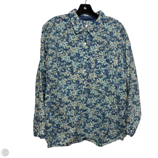 Top Long Sleeve By Talbots In Paisley Print, Size: 2x