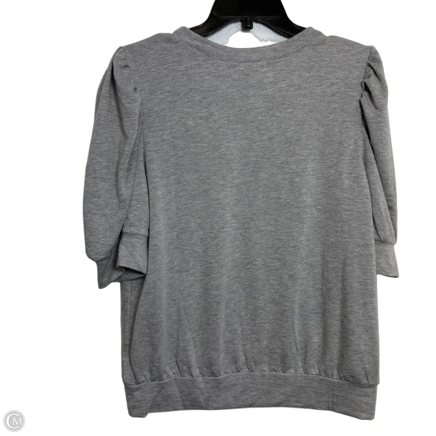 Top Short Sleeve By Notations In Grey, Size: M