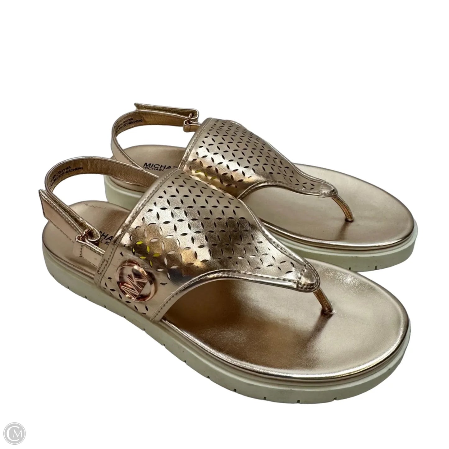 Sandals Flats By Michael By Michael Kors In Gold, Size: 5