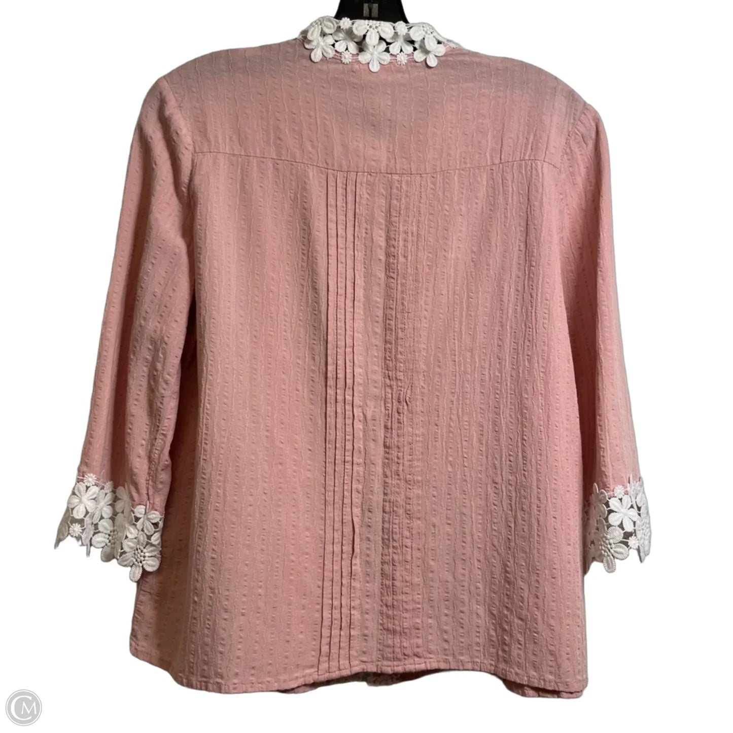Top 3/4 Sleeve By Pol In Pink, Size: S