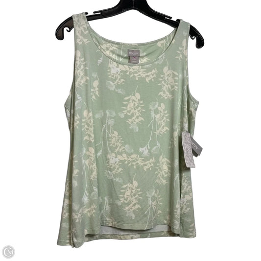 Tank Top By Chicos In Green, Size: 1x