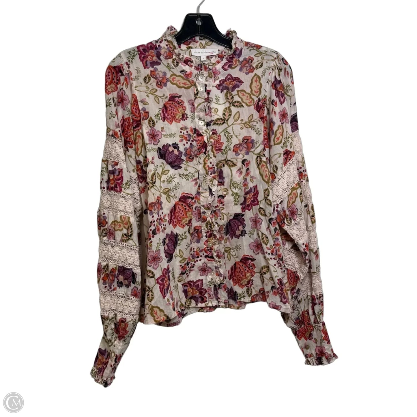 Top Long Sleeve By House Of Harlow In Floral Print, Size: S