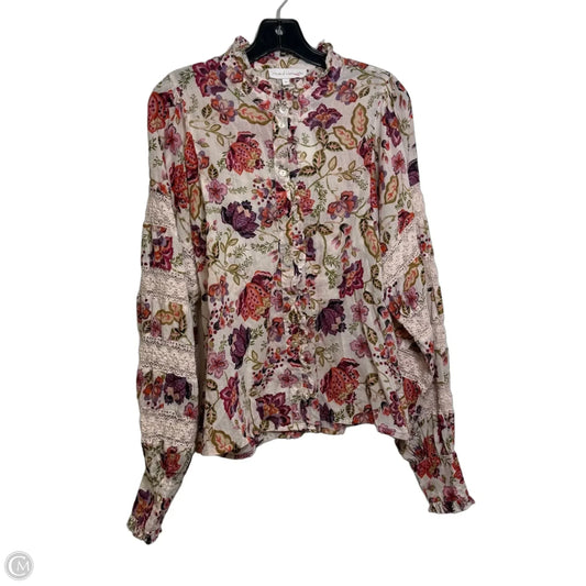 Top Long Sleeve By House Of Harlow In Floral Print, Size: S