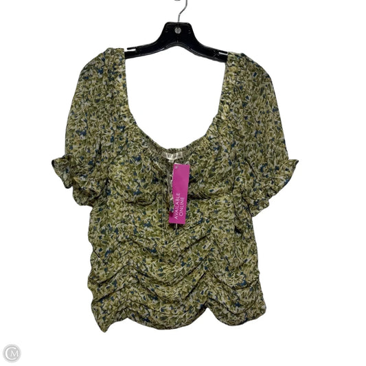 Top Short Sleeve By Clothes Mentor In Yellow, Size: 2x