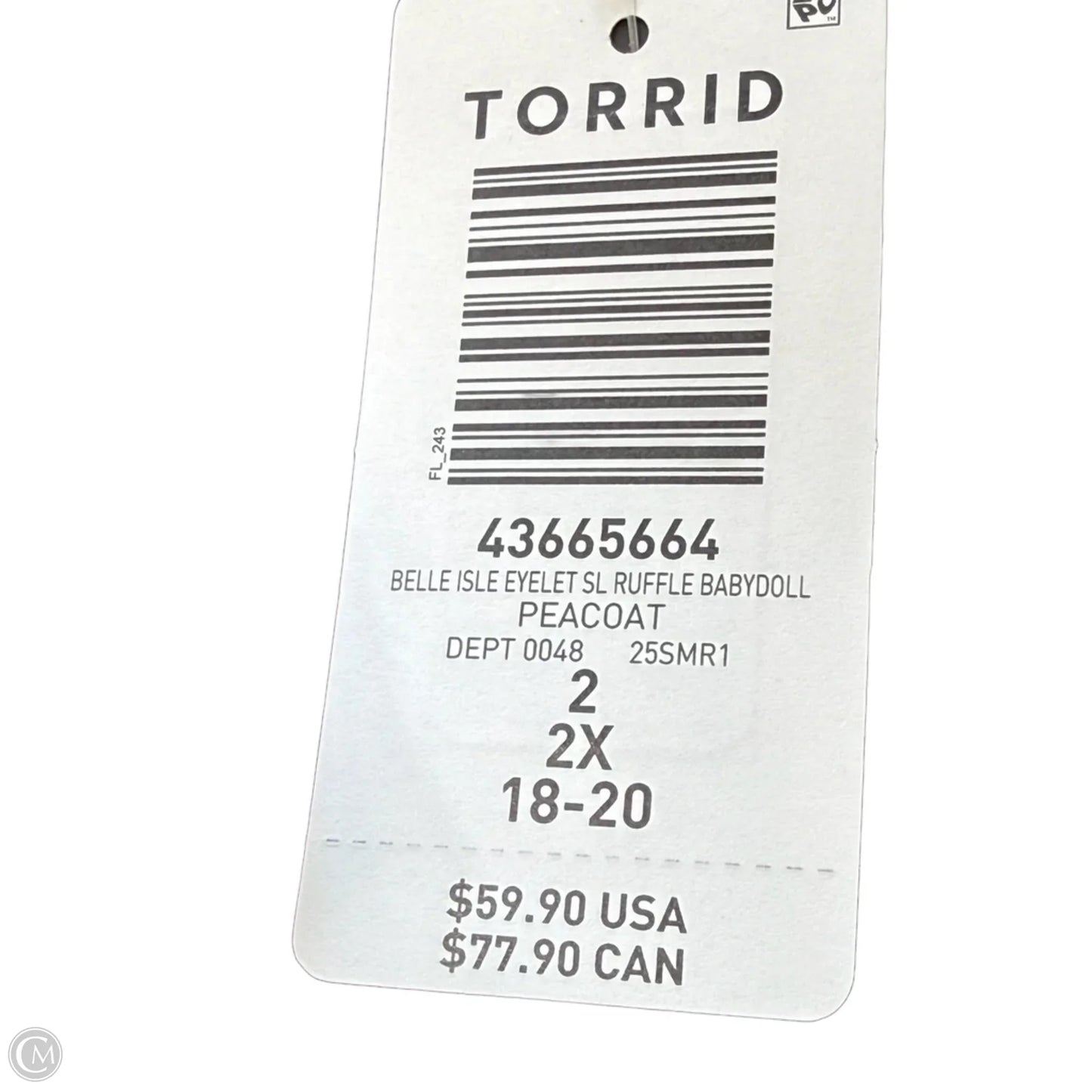 Top Sleeveless By Torrid In Navy, Size: 2x