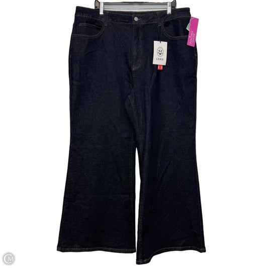 Jeans Flared By Cider In Blue Denim, Size: 3x