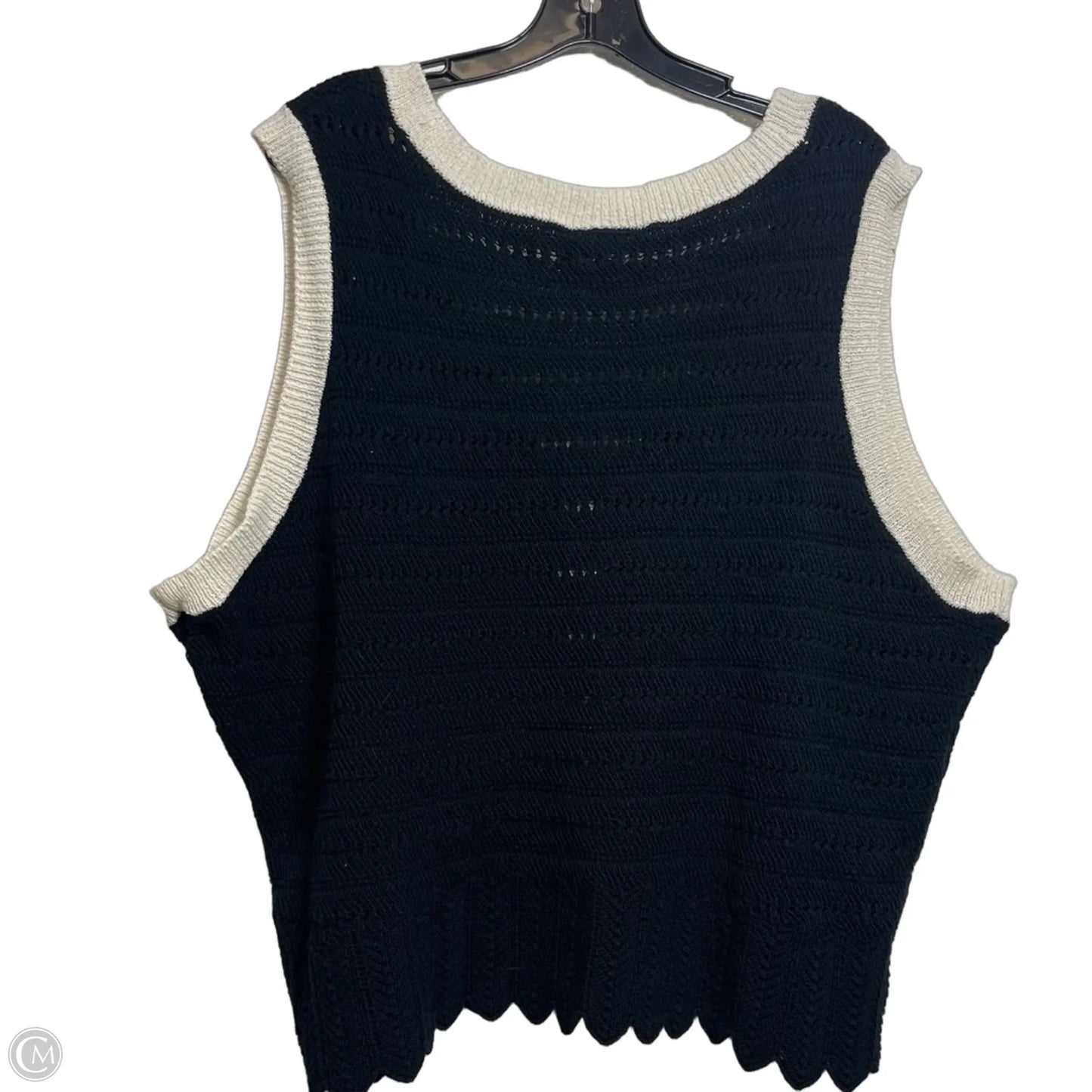Top Sleeveless By Torrid In Black & White, Size: 2x