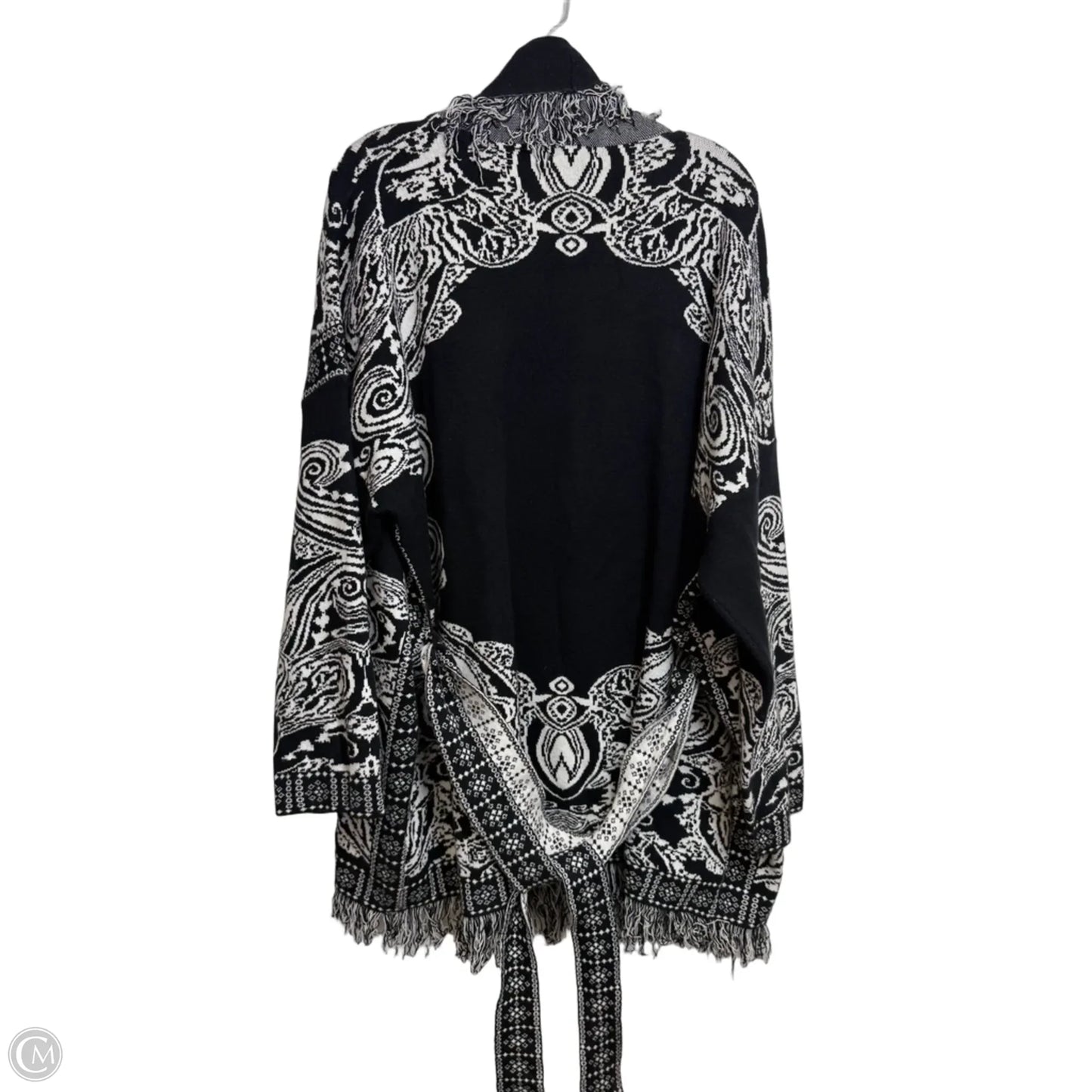 Cardigan By Sioni In Black & White, Size: 2x