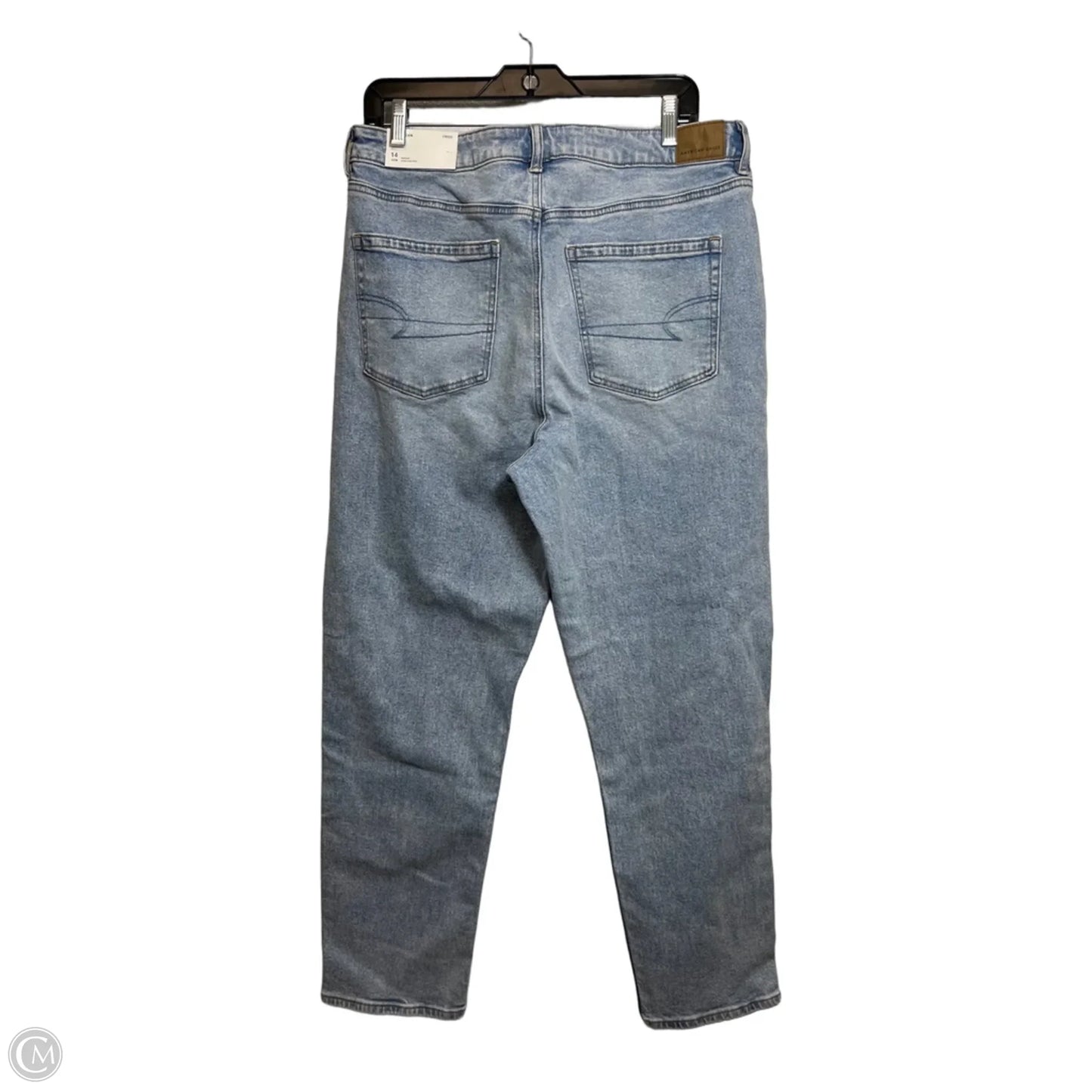 Jeans Straight By American Eagle In Blue Denim, Size: 14