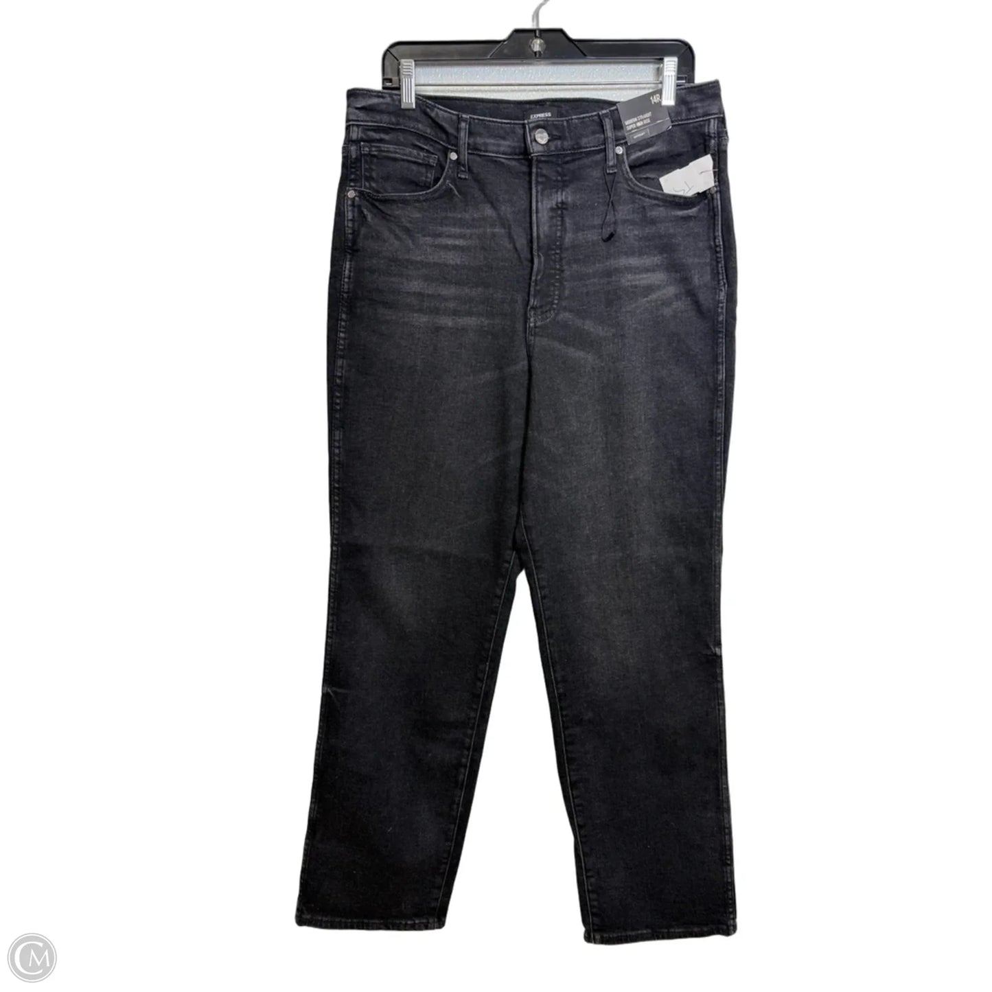 Jeans Straight By Express In Black, Size: 14