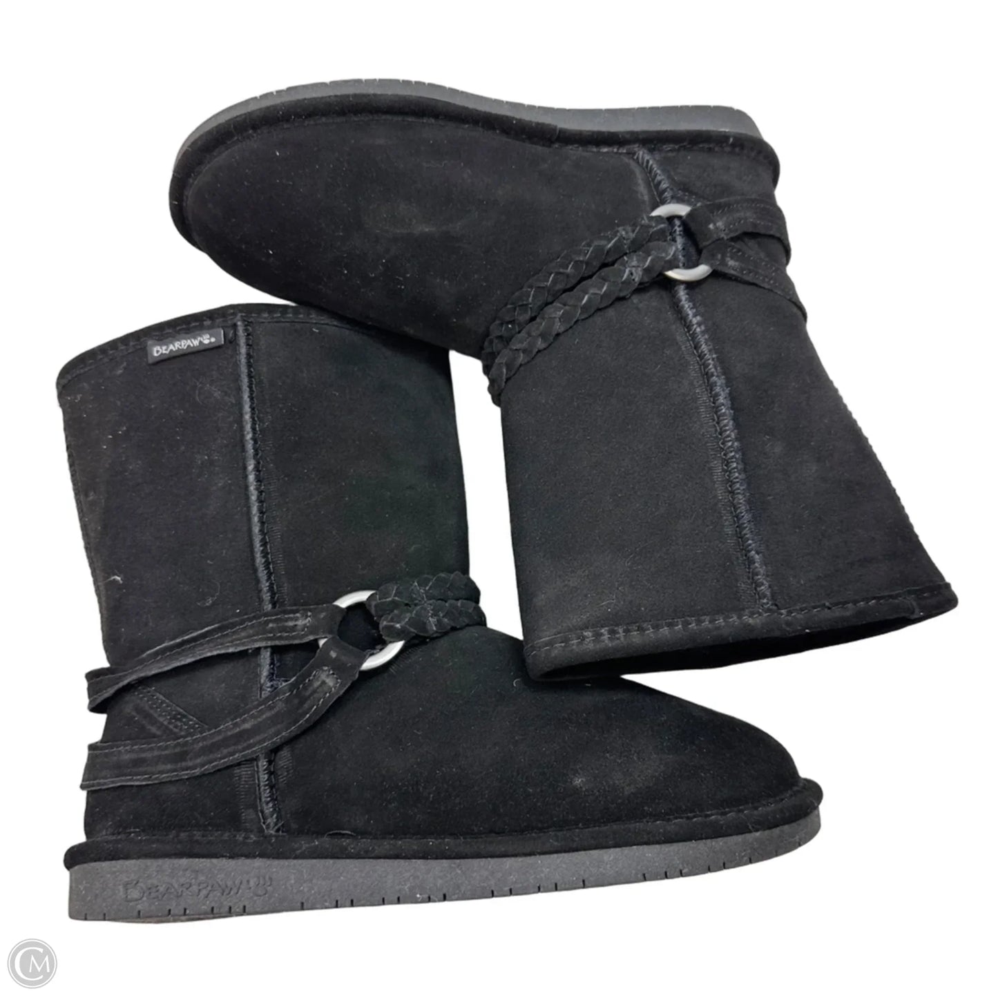 Boots Mid-calf Flats By Bearpaw In Black, Size: 10