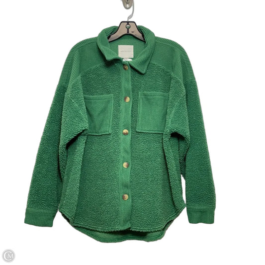 Jacket Shirt By American Eagle In Green, Size: S