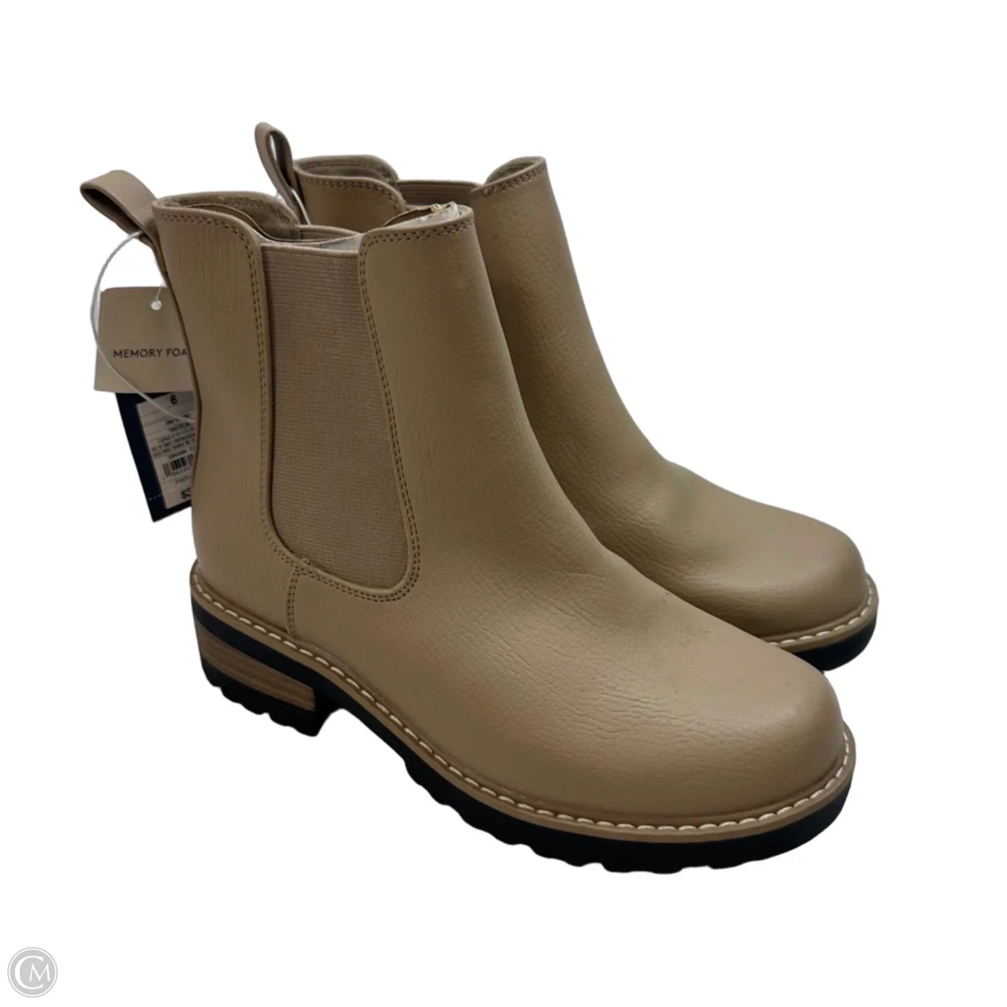 Boots Ankle Flats By Universal Thread In Tan, Size: 6
