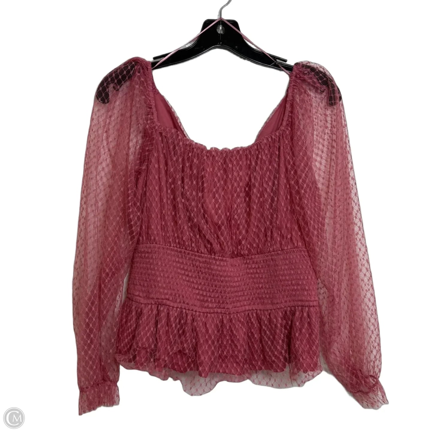 Top Long Sleeve By Francesca’s In Pink, Size: M