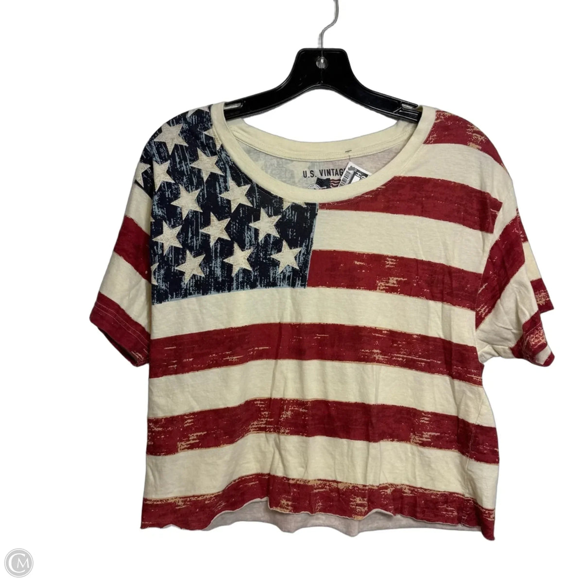 Top Short Sleeve Basic By Clothes Mentor In Red & White, Size: Xl