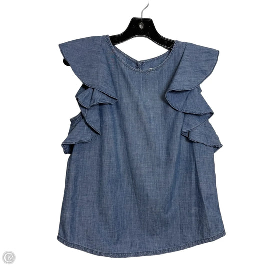 Top Short Sleeve By J. Crew In Blue Denim, Size: S