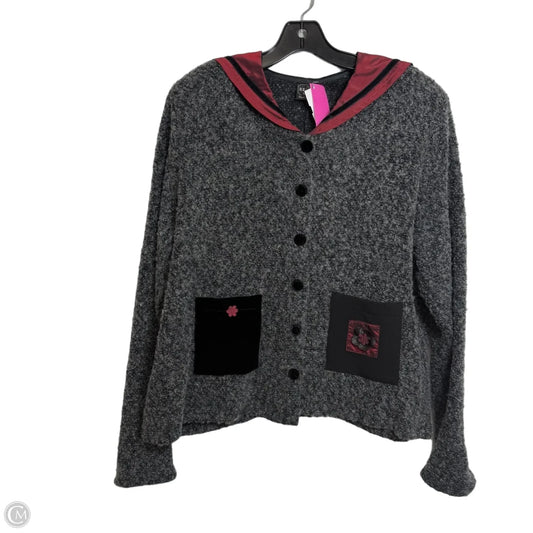 Sweater Cardigan By Clothes Mentor In Grey, Size: M