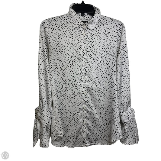 Top Long Sleeve By Banana Republic In Polkadot Pattern, Size: S