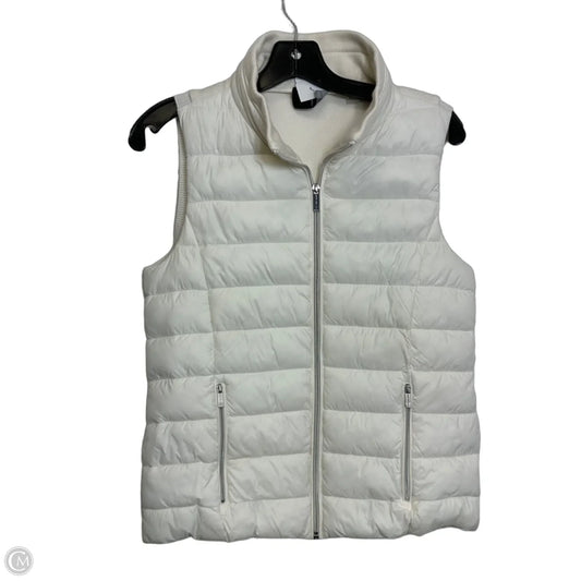 Vest Puffer & Quilted By Tahari In White, Size: S