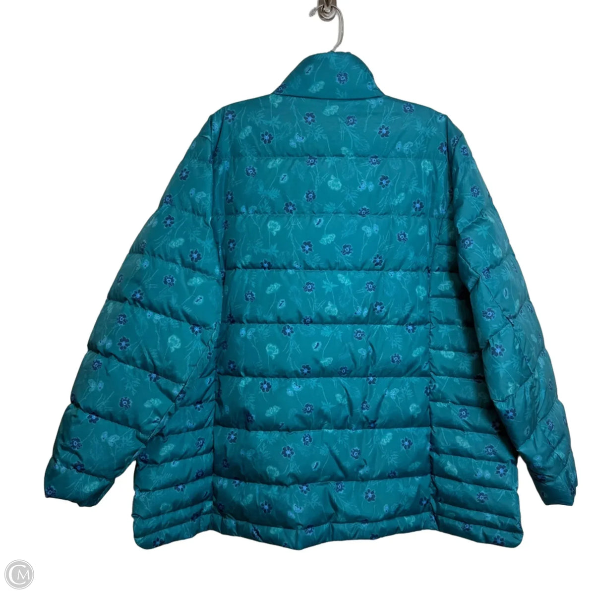 Jacket Puffer & Quilted By Lands End In Teal, Size: 2x