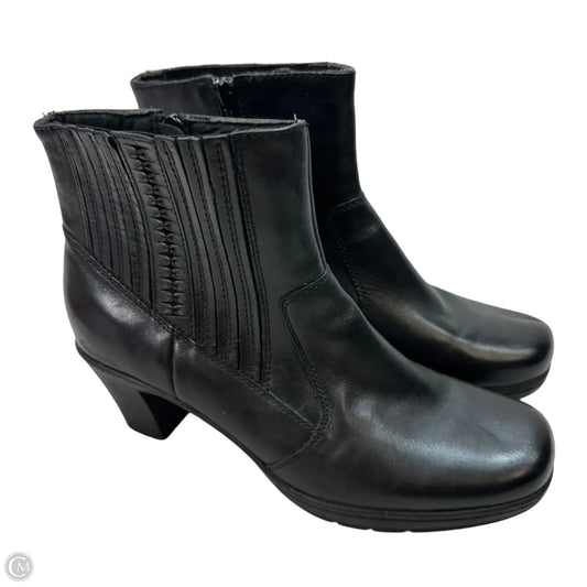 Boots Ankle Heels By Clarks In Black, Size: 9.5